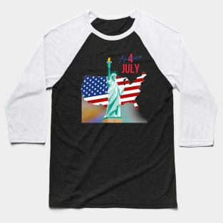 4 July statue of liberty Baseball T-Shirt